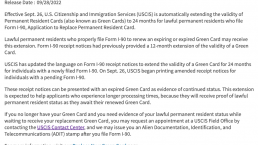 美国移民绿卡更新政策：已递交延期者，绿卡有效期延长至24个月