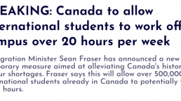 加拿大留学生打工不限时！续学签开启新快速模式！