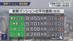 全球房价“涨声不断”，日本东京二手房价格近1亿